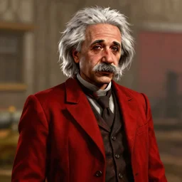 Albert Einstein in red dead 2 redemption 4k detail