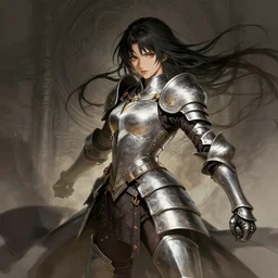 female warrior, passion, bravery, intricate armour costumes, light and shadow effects, intricate, digital painting, art station, concept art, smooth, sharp focus, morandi color scheme, illustration, art by makoto shinkai and lois van baarle