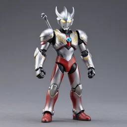 full body of armored casshern from casshan ultraman zero cyberman from doctor who cyborg gay hungarian - american - japanese human hybrid as an overwatch character nendoroid figurine, studio lighting, grey background, no shadow, trending on artstation, 8 k, highly detailed