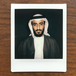 polaroid photo of osama bin laden ( al qaida ) on sesame street