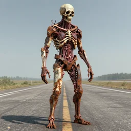 technobiological rusty mig - 3 1 consisting of bones and guts and ripped flesh and iron and meat and skin and veins and entrails. mig - 3 1 is on the runway. biopunk, bodyhorror, very rust, high detail, photorealism, full length view, concept art, octane render, cgsociety by hermann nitsch