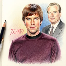 : ZACHARY QUINTO SPOCK fanart + 90s COLORED PENCIL + art by J.C. LEYENDECKER + 4K UHD IMAGE + STUNNING QUALITY + CRAYON TEXTURE