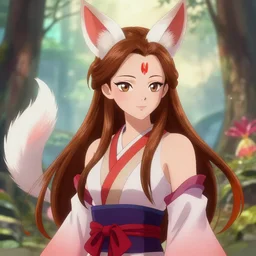 emma watson as a beautiful kitsune woman, trending on artstation, digital anime art, by Shinichirou Otsuka