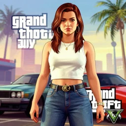 Lorde in Grand Theft Auto 5 cover art, epic, 4k resolution, extremely detailed, very sharp, artstation, digital art, vibrant,