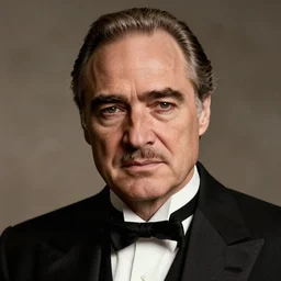 The Godfather as a wise father figure, professional headshot, LinkedIn