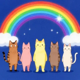 the universe is made of catgirls and rainbows