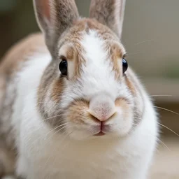 extreme closeup of a rabbit, macro photography