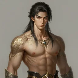 portrait of tai li, muscular upper body, fantasy, intricate, elegant, highly detailed, digital painting, artstation, concept art, matte, sharp focus, illustration, art by aenaluck and roberto ferri and greg rutkowski, epic fantasy, digital painting