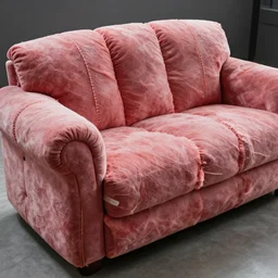 a soft, slimy couch made with human meat, big seams showing