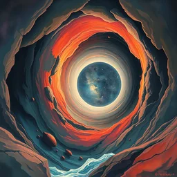 the wormhole. highly detailed digital painting, watercolor, soviet realism, engraving, artstation, concept art, smooth, sharp focus, vivid grunge, manga illustration, unreal engine 5, 8, abstract by bilibin and kilian eng and hilma af klint and malevich and lissitzky