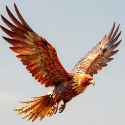 photorealistic image of a detailed phoenix wings spread 8 k extremely detailed hd hyperrealism unreal engine