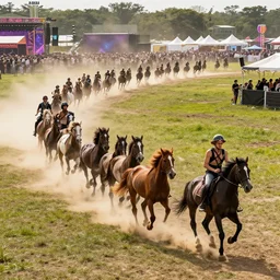 horses doing big lines of ketamine at the rave