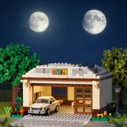 a garage kit + raising + the moon so bright + nostalgia comes around, made of plastic, highly quality,