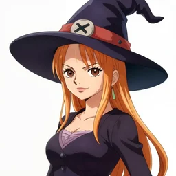 beautiful portrait of a Witch who looks like  Nami, One Piece anime character design by Ross Tran, artgerm  detailed, soft lighting