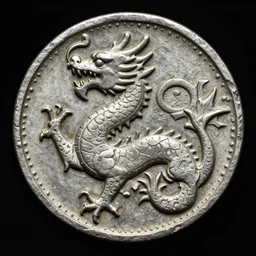 a dragon carved on coin by roman booteen,