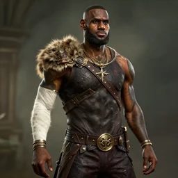 lebron james in elden ring 3 d render hyper realistic detailed portrait ruan jia wlop fantasy _ magic the gathering hyper detailed