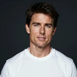 sharply defined portrait of tom cruise, highly detailed by peter mohrbacher, hajime sorayama,