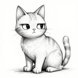 gigachad cat, highly detailed sketch, line art, by frank lloyd wright