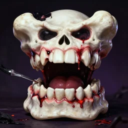 trippy dmt teeth bone monster nightmare dentist bloody halloween scary gums