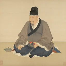 a painting by kim hong - do, a traditional korean painter