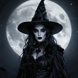 portrait of a witch, jaw dropping beauty, moonlit, dark, glowing background lighting, hyper detailed, horror fairy tale, 4 k octane render