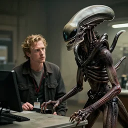 ripley being examined by a xenomorph
