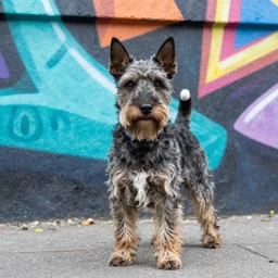 norwich terrier looking wonderful, street art