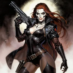 female death dealer by frank frazetta, fully colored, hyperdetailed
