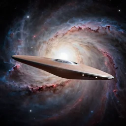 star trek enterprise is flying in front of a majestic and magnificent nebula beautiful