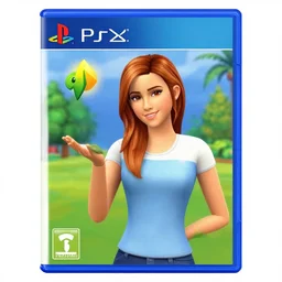 ps 2 game box keyart, emma watson the sims, playstation 2, oldschool