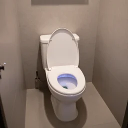 photo of the razer rgb gaming toilet in the bathroom, wide shot, photography, unsplash, 4 k, realistic