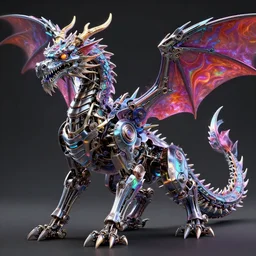 xray photos of a mechanical bionic dragon, octane render, concept art, realistic, high details, art by hsiao - ron cheng and james jean highly detailed, intricate detail, unreal engine, octane render, psychedelic vibrant color