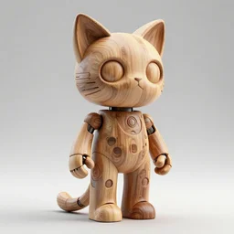 3 d octane render, ultra photorealistic, 8 k hyper detailed image unreal engine, a beautiful of a robot wood with cat ears, organic ceramic on the art contemporary art cyberpunk, denis villeneuve