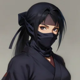 A realistic anime portrait of a beautiful ninja woman with a human face wearing a ninka outfit, digital painting, by Stanley Artgerm Lau, WLOP, and Rossdraws, digtial painting, trending on ArtStation, deviantart