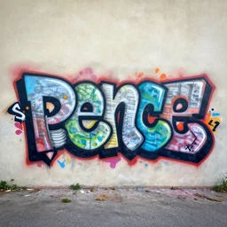graffiti of the letters's p e n c e r'