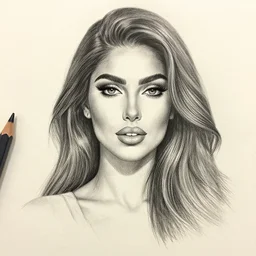 sketch drawing of mia khalifa, pencil, highly detailed.