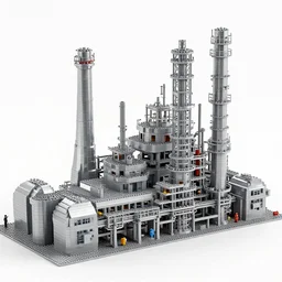 giant soviet metal factory made of lego