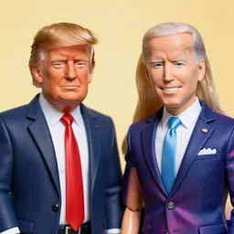trump and biden as ken and barbie dolls