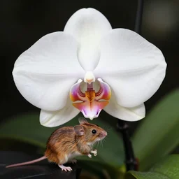 carnivorous orchid eating a mouse