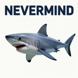 Nevermind album cover with a shark