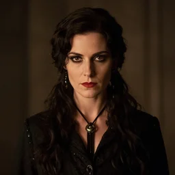 beautiful portrait of yennefer of vengerberg, femme fatale, film noir, 1 9 2 0 s, very detailed, low key, masterful