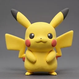 pikachu!!! clay! close detailed sculpted head , style: claymation puppet kids clay , by guldies