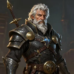A fantasy comic book style portrait painting of a male Inquisitor elder, unreal 5, DAZ, hyperrealistic, octane render, RPG portrait, dynamic lighting