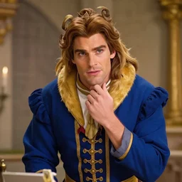 beauty and the beast if beauty was a handsome, masculine, young man. thoughtful, kind, generous, creative, intelligent