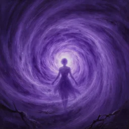the dream vortex consumes the hope of mankind, high fantasy, art, deviant art, painting, detailed, purple