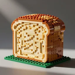 bread made of lego, modern art