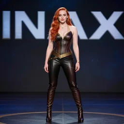 Sophie turner as Miss Fortune in League of Legends, 4K, cinema, imax, hyperreal, full body shot, perfectly perfect details
