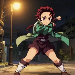 emma watson in heavens feel movie, demon slayer, ufotable, high quality, artgerm, action, street lamp, on a street at night, fate stay night, unlimited blade works, greg rutkowski, high resolution, dynamic pose, medium portrait, street clothes, action, hyper realistic, anime, koyoharu gotouge, sakuga