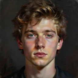 portrait art of Declan Mckenna, concept art oil painting by Jama Jurabaev, extremely detailed, brush hard, artstation