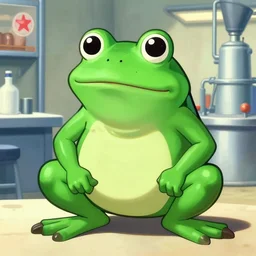 Pepe the Frog in the factory, Socialist realism, North Korea propaganda style
